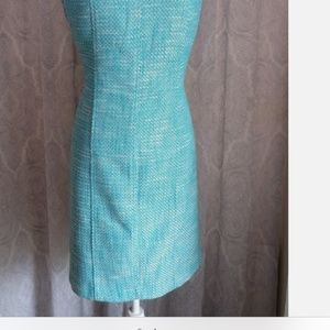 Talbots Tiffany Blue Tweed Sleeveless Dress Size 8 PetiteTalbots